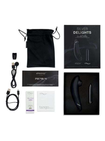 Набір секс іграшок Silver Delights Collection Womanizer, Чорний/Срібло W44065 SafeYourLove