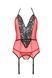 Корсет з пажами для панчіх Passion PEONIA CORSET S/M, стрінги SO8464 фото 3 Safeyourlove