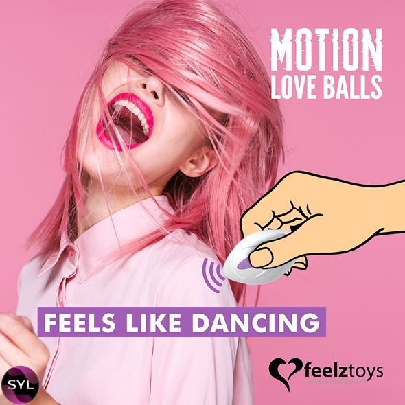 Вагинальные шарики с массажем и вибрацией FeelzToys Motion Love Balls Jivy с пультом ДУ, 7 режимов SO3852 фото