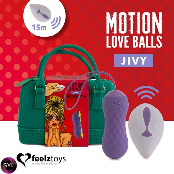 Вагинальные шарики с массажем и вибрацией FeelzToys Motion Love Balls Jivy с пультом ДУ, 7 режимов SO3852 фото