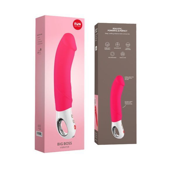 Вибратор для точки G Fun Factory BIG BOSS очень мощный, 23,5 см, цвет Pink SX0938 фото
