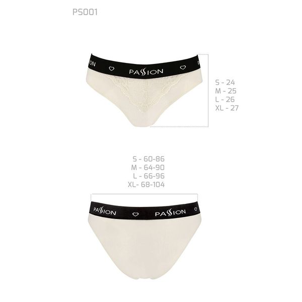 Трусики з широкою гумкою і мереживом Passion PANTIES ecru SO4165 SafeYourLove