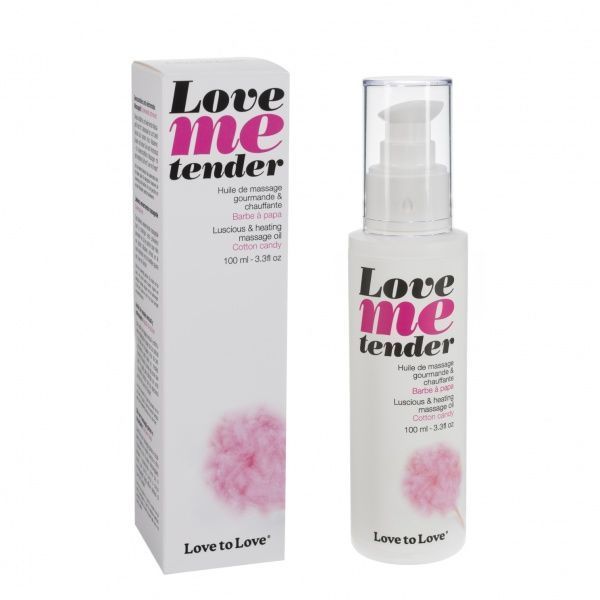 Масажна олія Love To Love - Love Me Tender, Cotton candy, 100 мл, аромат цукрова вата, без парабенів SO1390 SafeYourLove