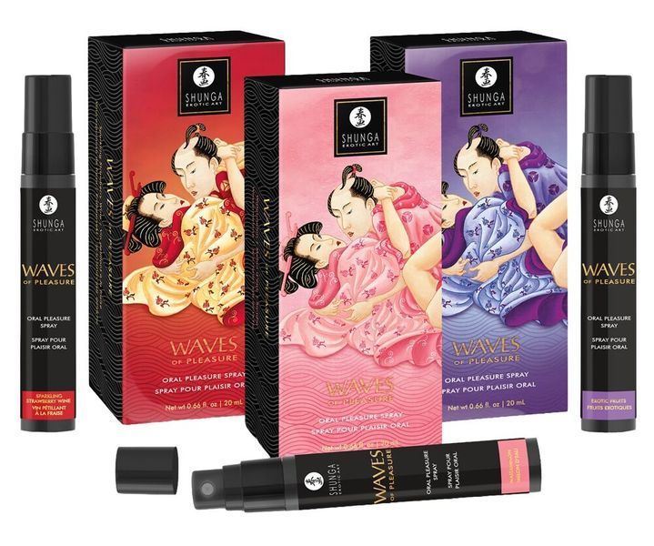 Shunga Waves of Pleasure Strawberry Sparkling Wine Salivation Spray