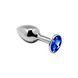 Blue Metal butt plug with crystal Alive Mini Metal Butt Plug S, size S