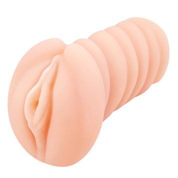Beige realistic vagina masturbator beige, 14 x 7 cm