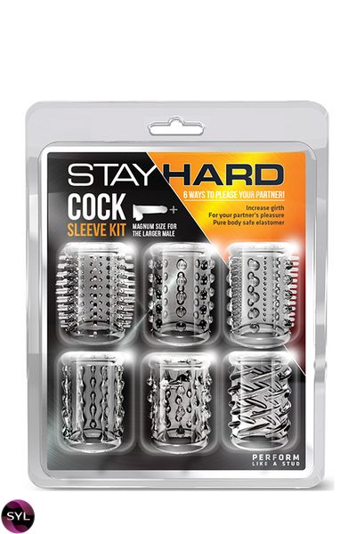 Набір насадок STAY HARD COCK Sleeve KIT CLEAR T330223 SafeYourLove