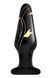 Handmade glass anal plug Secret Kisses, black