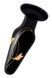 Handmade glass anal plug Secret Kisses, black