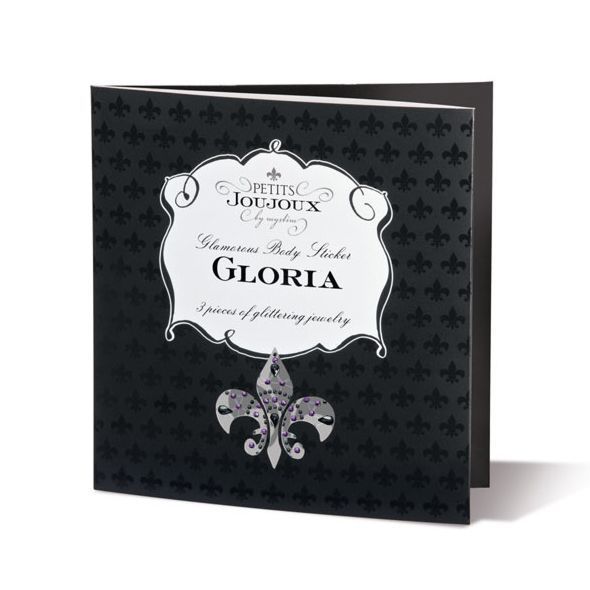 Пестіс з кристалів Petits Joujoux Gloria set of 3 - Silver, прикраса на груди та вульву SO3128 SafeYourLove