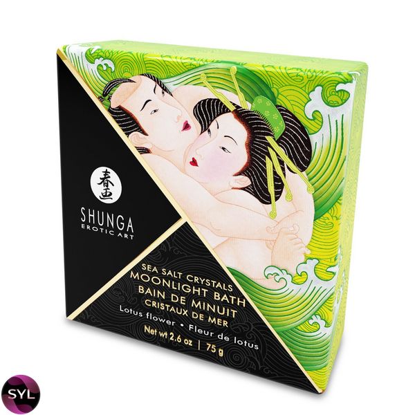 Сіль для ванни Shunga Moonlight Bath – Lotus Flower (75 гр), сіль Мертвого моря, ароматичні олії SO2542 SafeYourLove