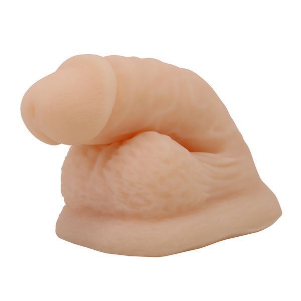 Dildo prosthesis PRETTY LOVE realistic, elastic, light beige, 13 cm