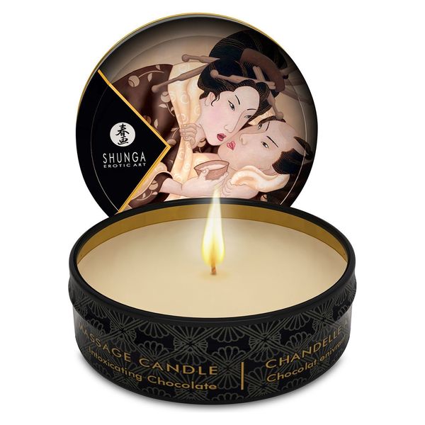 Świeca do masażu Shunga Mini Massage Candle – Odurzająca czekolada (30 ml) z afrodyzjakami