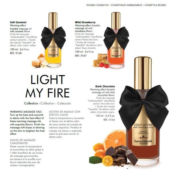 Bijoux LIGHT MY FIRE Rozgrzewający olejek do masażu Karmel i s&oacute;l morska