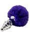 Alive Anal Pleasure Butt Plug with Dark Purple Tail, size S
