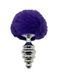 Alive Anal Pleasure Butt Plug with Dark Purple Tail, size S