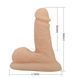Dildo prosthesis PRETTY LOVE realistic, elastic, light beige, 13 cm
