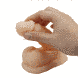 Dildo prosthesis PRETTY LOVE realistic, elastic, light beige, 13 cm