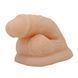 Dildo prosthesis PRETTY LOVE realistic, elastic, light beige, 13 cm