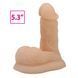 Dildo prosthesis PRETTY LOVE realistic, elastic, light beige, 13 cm