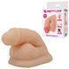 Dildo prosthesis PRETTY LOVE realistic, elastic, light beige, 13 cm