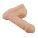 Dildo prosthesis PRETTY LOVE realistic, elastic, light beige, 13 cm