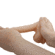 Dildo prosthesis PRETTY LOVE realistic, elastic, light beige, 13 cm