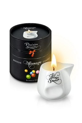 Масажна свічка Plaisirs Secrets (80 мл) подарункова упаковка, керамічний посуд SO1847 SafeYourLove
