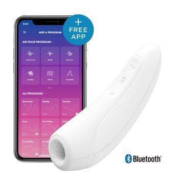 Белый вакуумный клиторальный стимулятор Satisfyer Curvy 1+ SO3781 фото