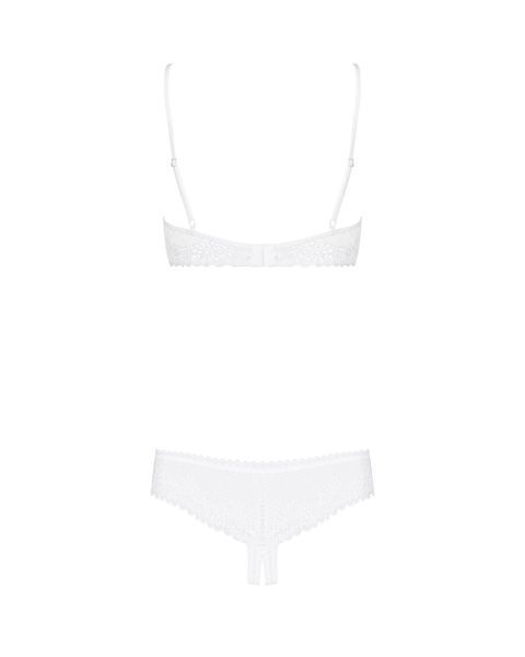 Obsessive Alabastra / Push Up Bra Set with Access Panties, size S/M