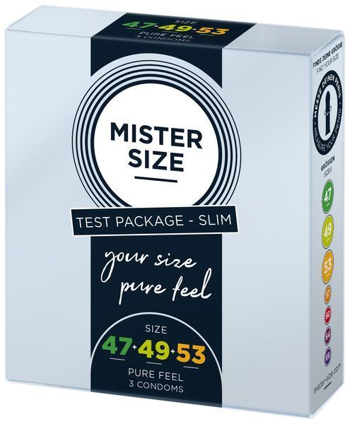 Набор презервативов Mister Size - pure feel - 47-49-53 (3 condoms), 3 размера, толщина 0,05 мм SO8039 фото