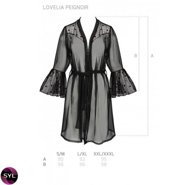 Повітряний пеньюар LOVELIA PEIGNOIR black - Passion SO4771 SafeYourLove