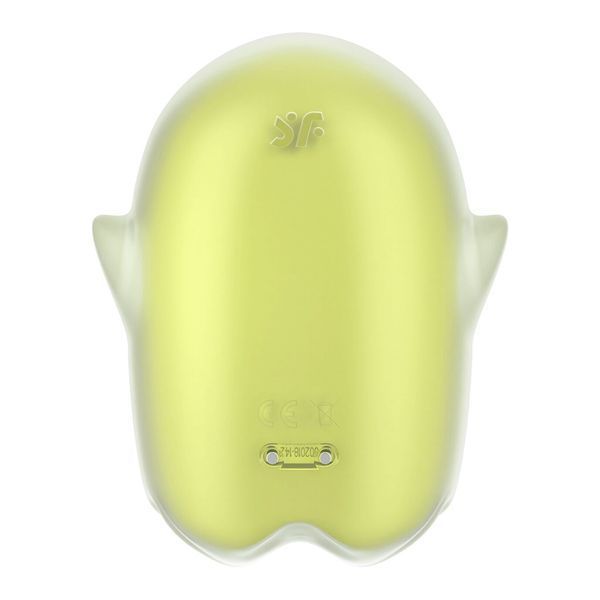 Желтый вакуумный клиторальный стимулятор с вибрацией Satisfyer Glowing Ghost SX0543 фото