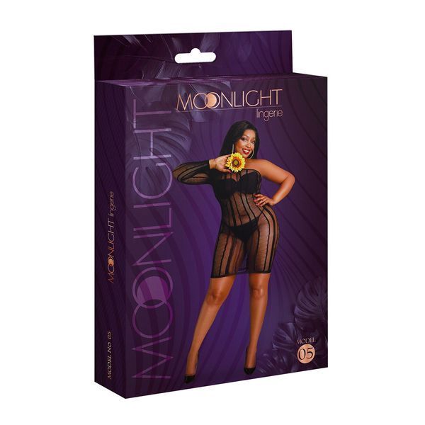 Dress Moonlight Model 05, Black, Plus size