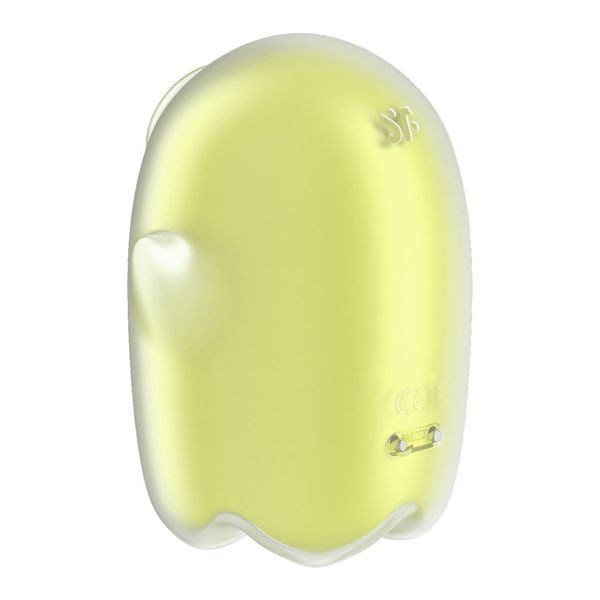 Желтый вакуумный клиторальный стимулятор с вибрацией Satisfyer Glowing Ghost SX0543 фото