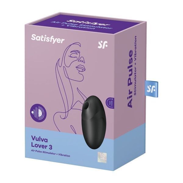 Satisfyer Vulva Lover 3 stymulator pr&oacute;żniowy, kolor Black