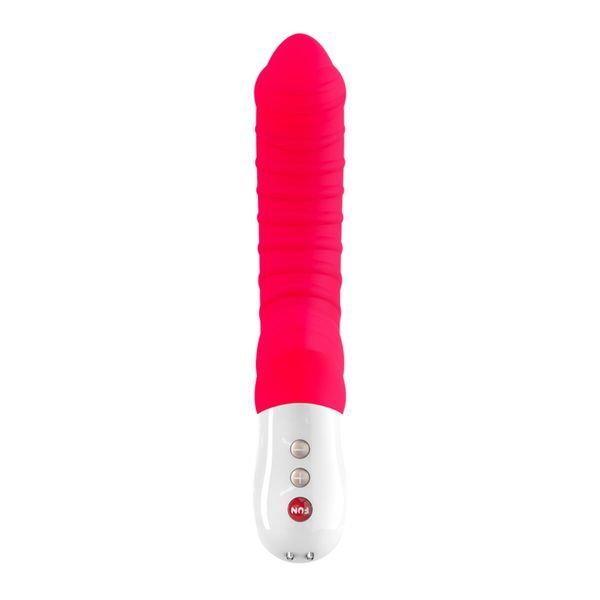 Fun Factory TIGER India Red G-spot Vibrator, ribbed, suitable for anal stimulation