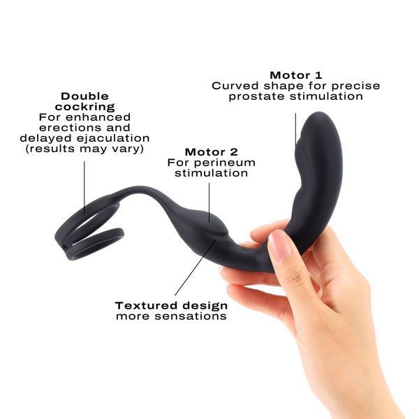 Масажер простати Dorcel P-Ring з ерекційним кільцем та пультом ДК SO6240 SafeYourLove