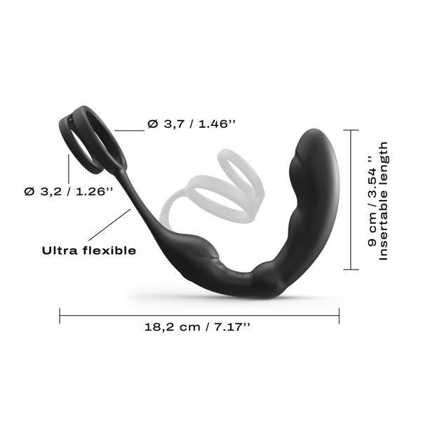 Масажер простати Dorcel P-Ring з ерекційним кільцем та пультом ДК SO6240 SafeYourLove