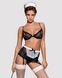 Еротичний костюм покоївки Obsessive Maidme set 5pcs, бюстгальтер, пояс з фартухом, панчохи, стр SO7291 фото 1 Safeyourlove