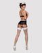 Еротичний костюм покоївки Obsessive Maidme set 5pcs, бюстгальтер, пояс з фартухом, панчохи, стр SO7291 фото 4 Safeyourlove