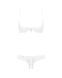 Obsessive Alabastra / Push Up Bra Set with Access Panties, size S/M