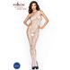 Бодістокінг Passion BS036 white, комбінезон, лямки через одне плече PBS036W фото 2 Safeyourlove