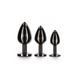 Anal metal plug M with black stone Butt Plug With Diamond Jewel Taboom