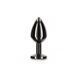 Anal metal plug M with black stone Butt Plug With Diamond Jewel Taboom
