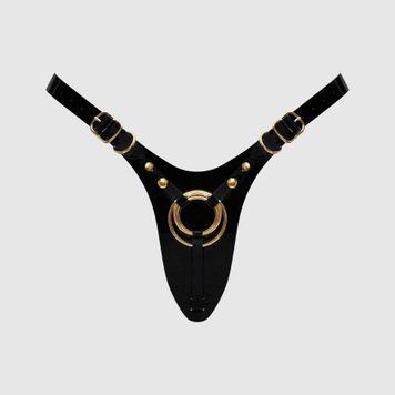 Strap-On-Me Leatherette Harness Fabulous - One Size - Black Glossy