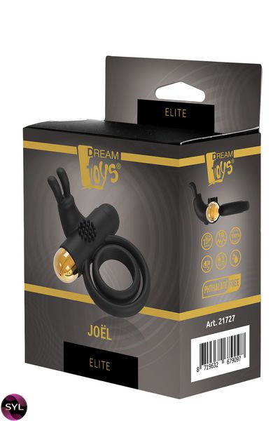 Ерекційне віброкільце Dream Toys ELITE JOEL LUXXE, Черный, Розмір посилки : 9,50 х 14,00 х 5,50 DT21727 SafeYourLove