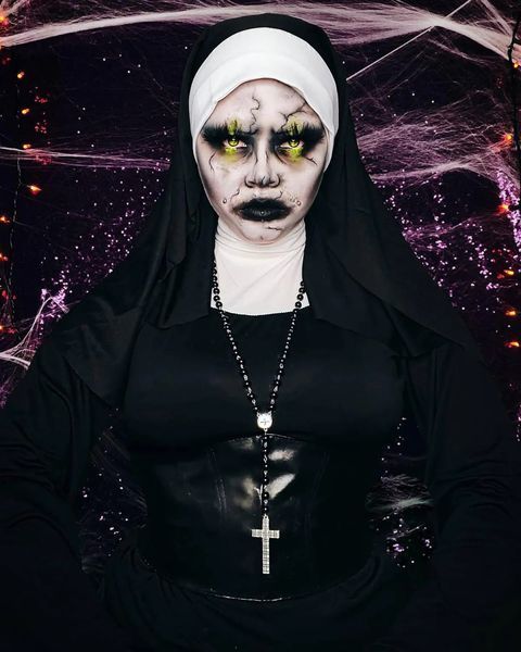 Sexy nun headdress Leg Avenue black O\S