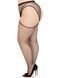 Чулки Leg Avenue Stokings with O-ring Attached Garter Belt, 1X/2X, в сетку, имитация пояса SX1062 фото 4