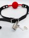 Кляп із затискачами на соски DS Fetish Locking gag with nipple clamps black/red 222002054 фото 2 Safeyourlove